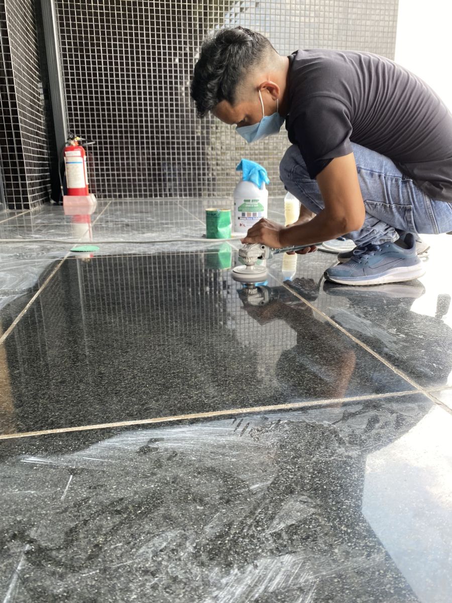 đánh bóng phục hồi sàn đá Granite và Marble - ảnh 3